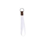 Dye Sublimated Keychain with Leather Accent - 3