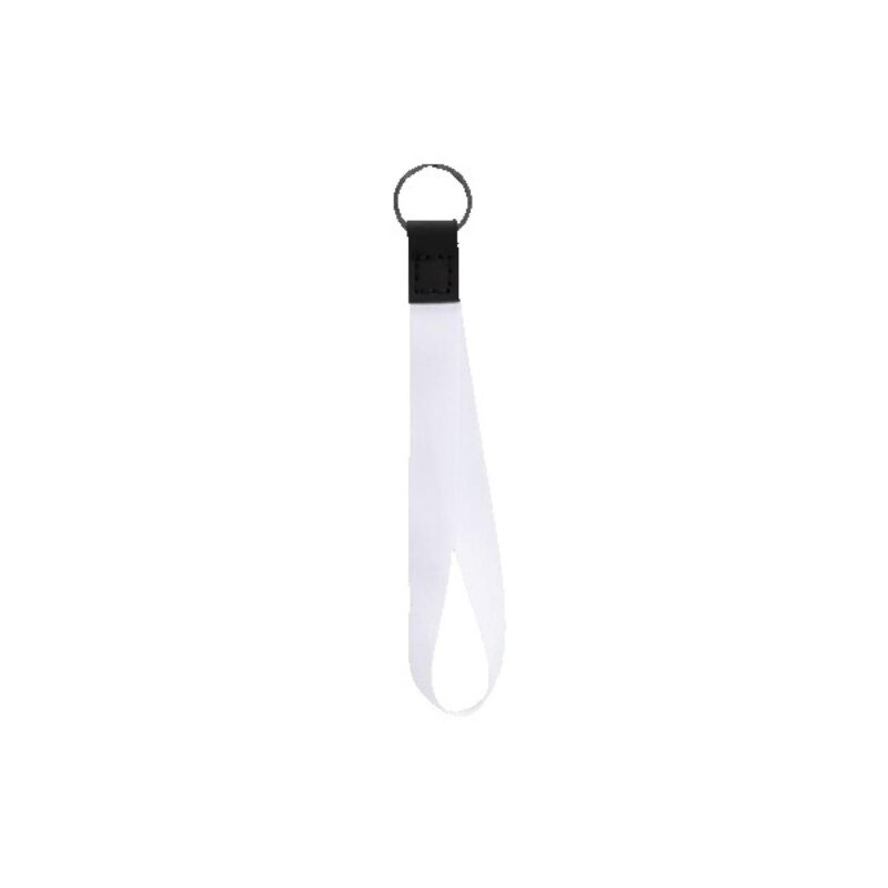 Dye Sublimated Keychain with Leather Accent - 4