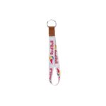 Dye Sublimated Keychain with Leather Accent - 5