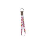 Dye Sublimated Keychain with Leather Accent - 6