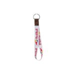 Dye Sublimated Keychain with Leather Accent - 7
