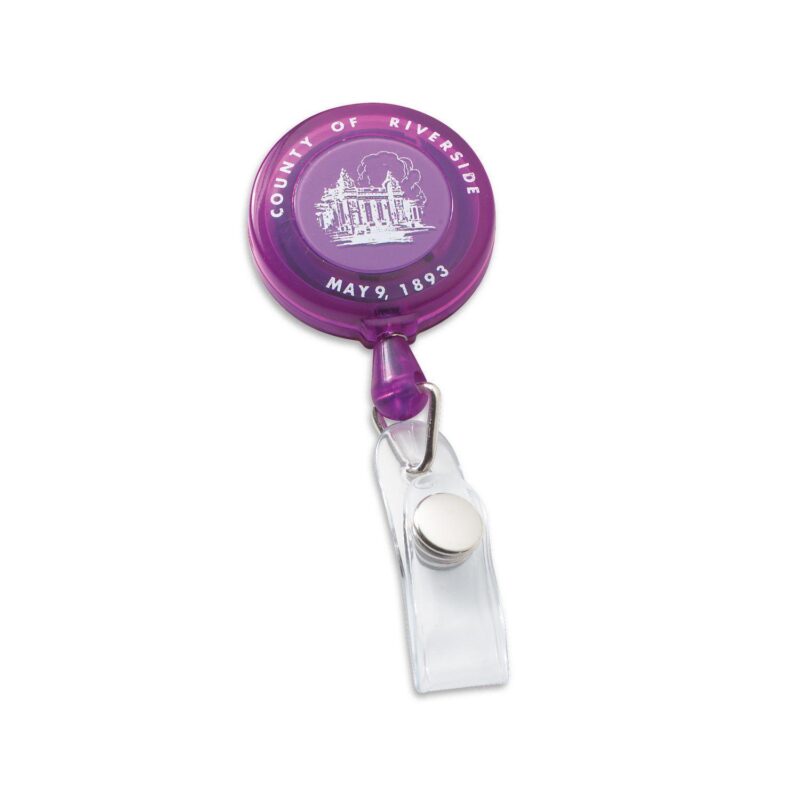 Economy Round Retractable Badge Holder - 4