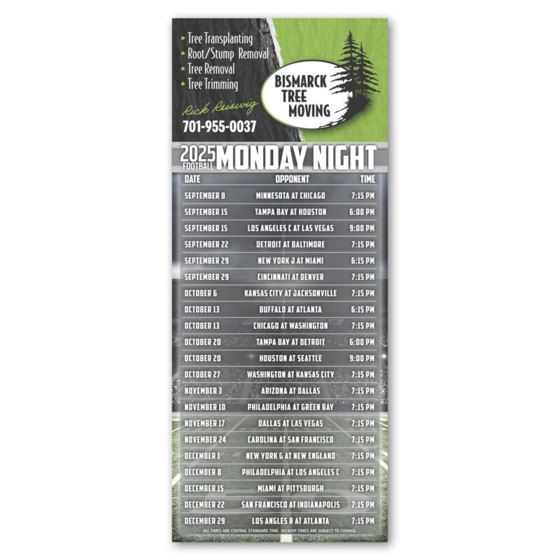 Football Schedule Magnet - 3