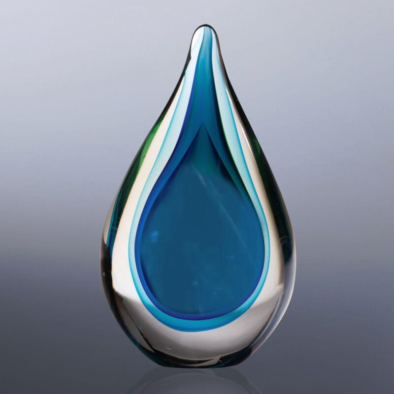 Fusion Art Glass Award w/ Black Base - 1