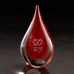 Fusion Art Glass Award w/ Clear Base - 4