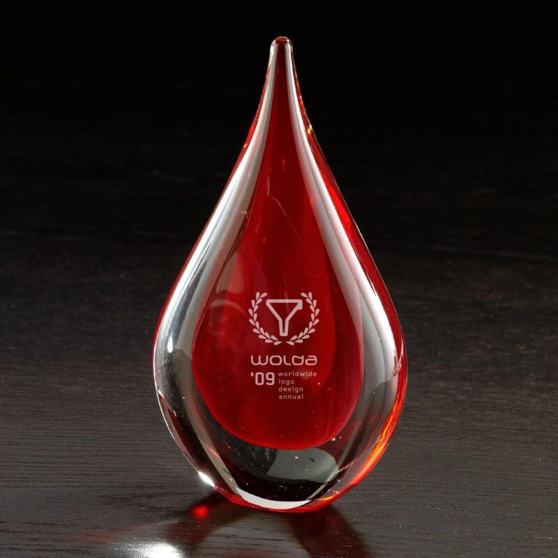 Fusion Art Glass Award w/ Clear Base - 4