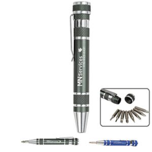 "Great Eight" 8 Bit Metal Screwdriver Tool Kit w/Metal Clip