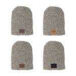 Haberdasher Knit Beanie with Leather Patch