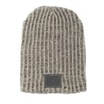 Haberdasher Knit Beanie with Leather Patch - 2