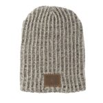 Haberdasher Knit Beanie with Leather Patch - 3