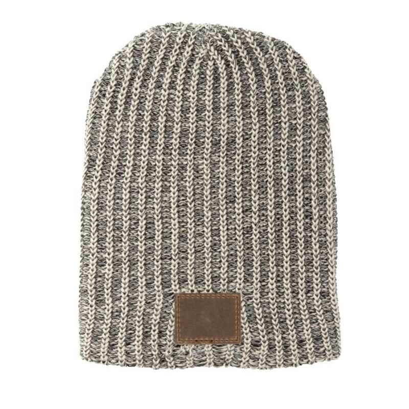 Haberdasher Knit Beanie with Leather Patch - 3