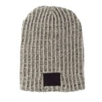 Haberdasher Knit Beanie with Leather Patch - 4