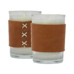 Harper 8 oz. Leather Wrapped Candle - 2