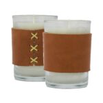 Harper 8 oz. Leather Wrapped Candle - 6