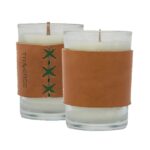 Harper 8 oz. Leather Wrapped Candle - 9
