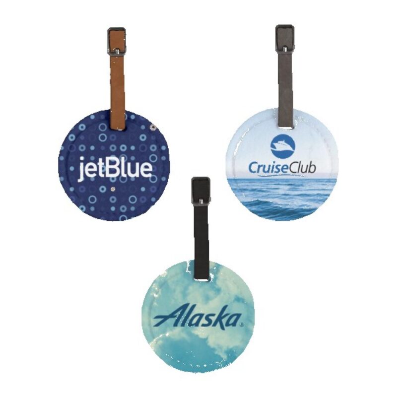 Hayes-Dye-Sublimated-Felt-Round-Luggage-Tag-THAYES Hayes Dye-Sublimated Felt Round Luggage Tag