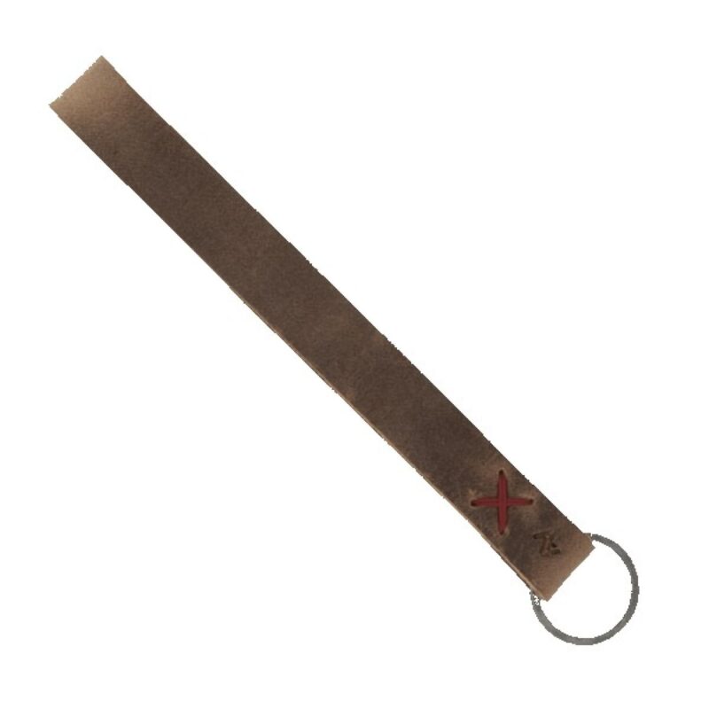 Hayward Leather Wrist Keychain with Metal Split-Ring - 1