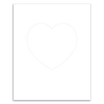 Heart Punch Out Picture Frame Magnet - 1