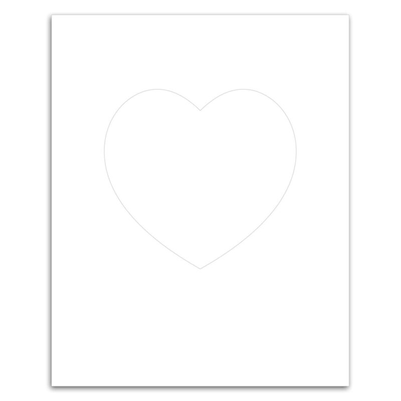 Heart Punch Out Picture Frame Magnet - 1