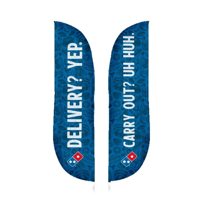 IMPORT 12' Double-Sided Blade Flag with Ground Spike - 2