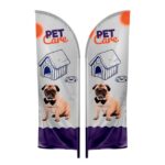 IMPORT 15' Double-Sided Feather Flag with Ground Spike - 2