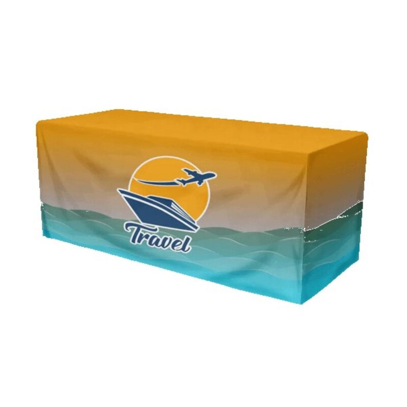 IMPORT 8' Fitted Open-Back Full-Color Table Throw - 2