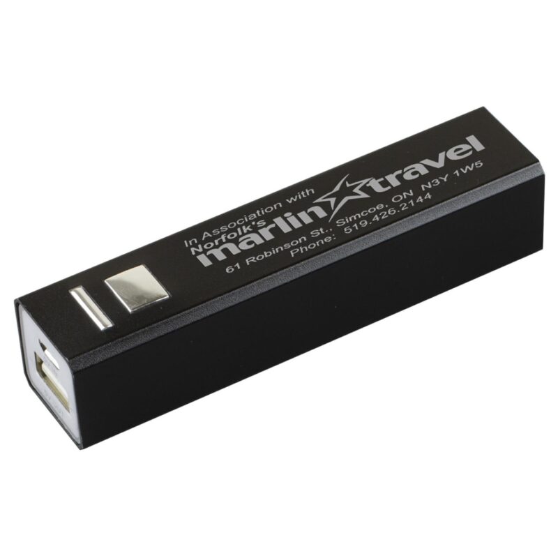 "In Charge Alloy" UL Listed Aluminum 2200 mAh Lithium Ion Portable Power Bank Charger - 5