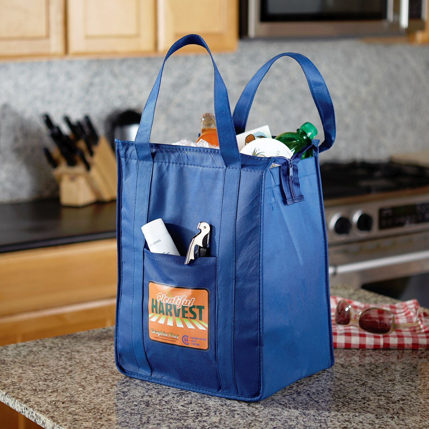 Insulated Polytex Tote W/Zipper - 3