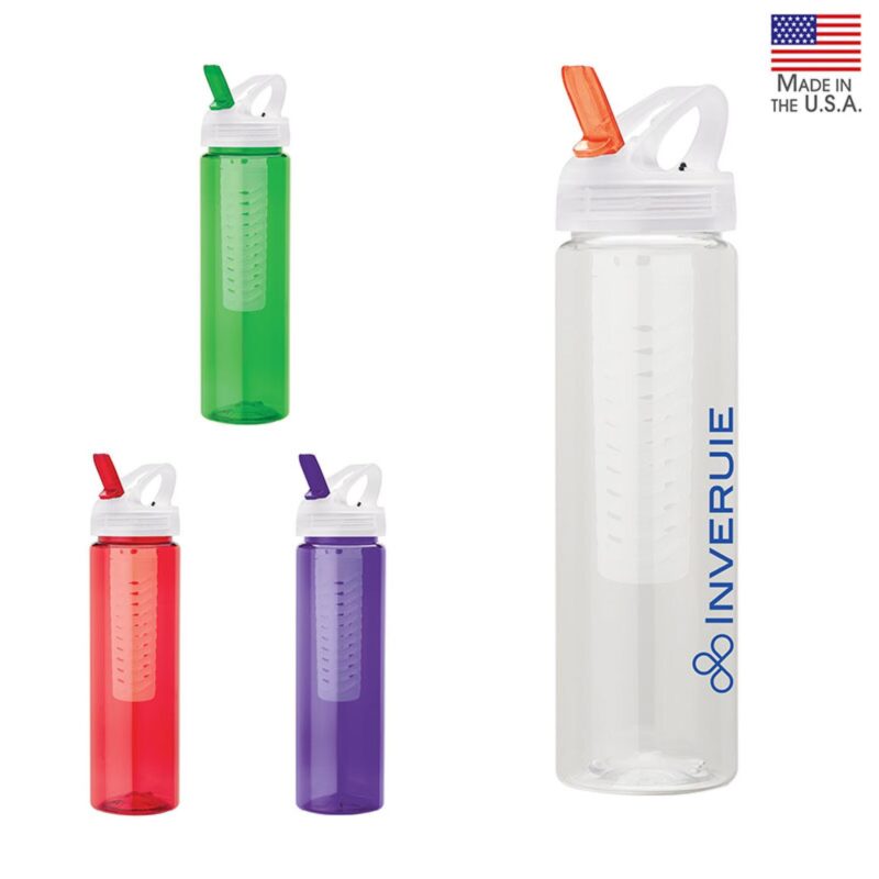 Laguna 32 oz. PET Bottle with Flip Spout & Infuser - 1