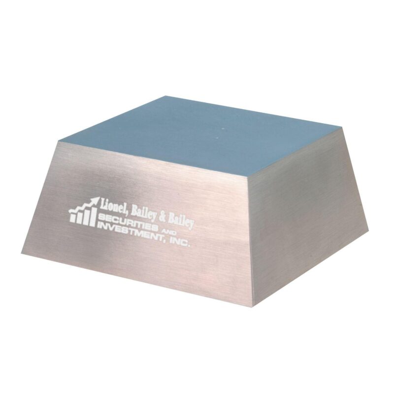 Large Silver Metal Slanted Base - 2