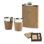 Leatherette Flask Set - 3