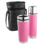 Leatherette Tumbler/ Vacuum Bottle Set - 1