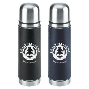 Leatherette Vacuum Bottle - 16 Oz.