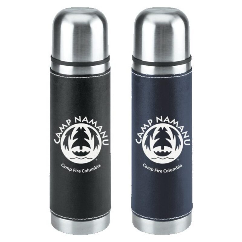 Leatherette Vacuum Bottle - 16 Oz.