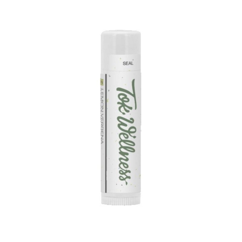 Lemon Verbena Natural Lip Balm in White Tube - 1