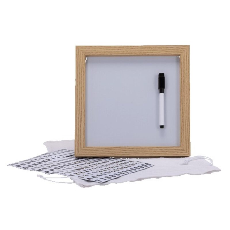 Magnetic Letter White Board with Wood Frame - 1