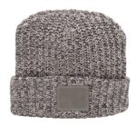 Milliner Cuffed Knit Beanie with Leather Patch - 2