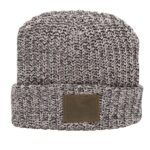 Milliner Cuffed Knit Beanie with Leather Patch - 3