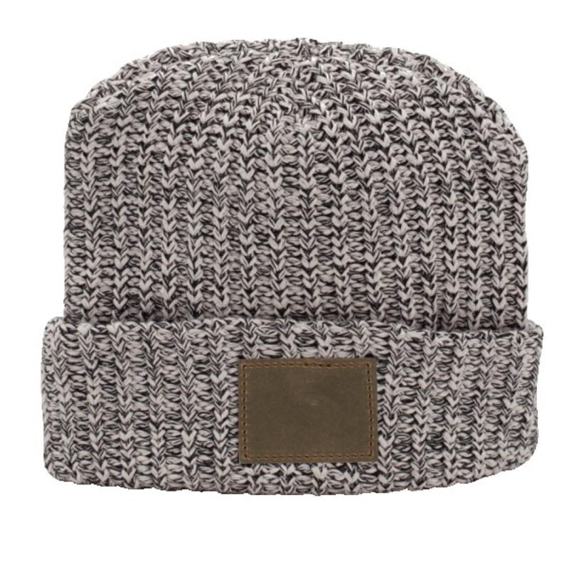 Milliner Cuffed Knit Beanie with Leather Patch - 3