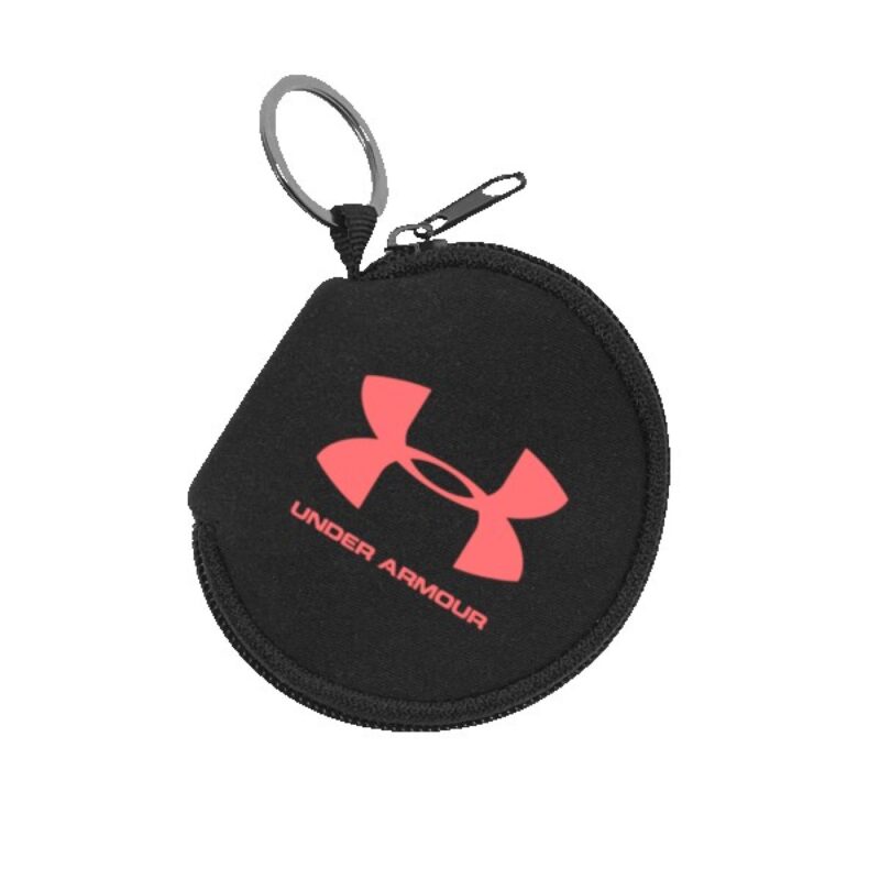 Neoprene Zipper Pouch Keychain with Silver Split-Ring - 3