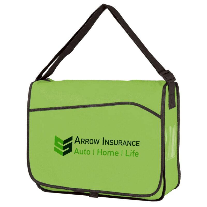 Non Woven Messenger Bag W/Pocket - 2