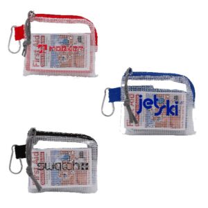 Outdoor Safety & First Aid Kit in a Zippered Clear Nylon Bag
