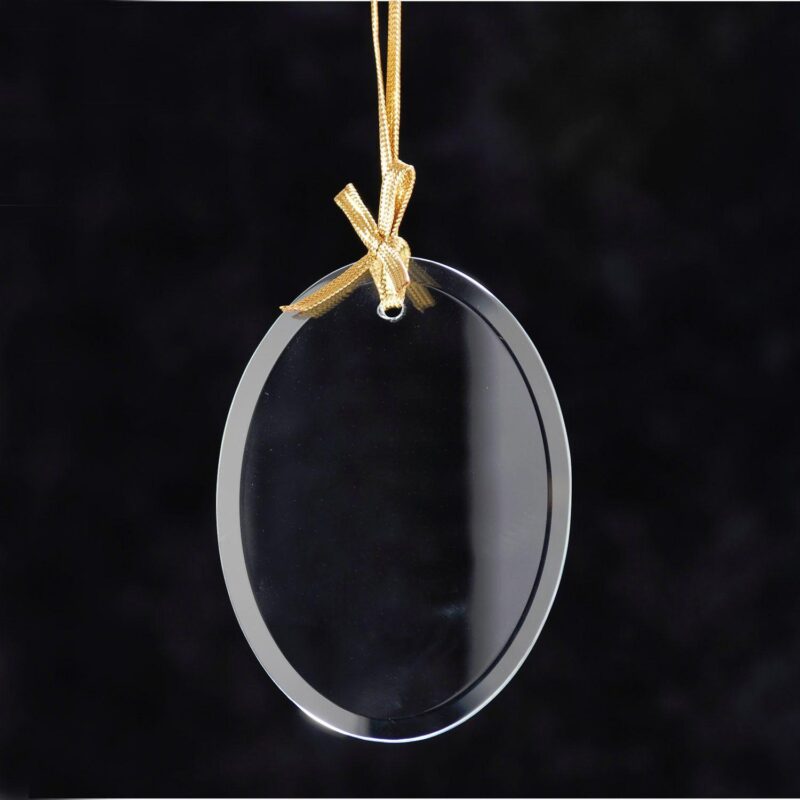 Oval Jade Glass Ornament - 1