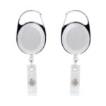 Oval Metal Retractable Badge Reel with Carabiner - 1
