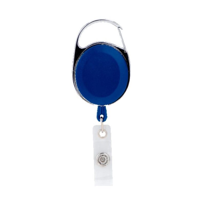 Oval Metal Retractable Badge Reel with Carabiner - 5