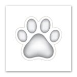 Paw Print Punch Out Picture Frame Magnet - 1