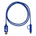 "Payson" 3-in-1 LED Lighted Cell Phone Charging Cable w/Type C Adapter - 2