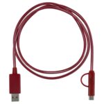 "Payson" 3-in-1 LED Lighted Cell Phone Charging Cable w/Type C Adapter - 3