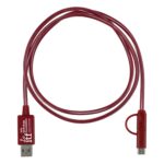 "Payson" 3-in-1 LED Lighted Cell Phone Charging Cable w/Type C Adapter - 4