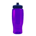 Pedal Pusher 27oz Recycled Transparent Contour Bottle w/Push-Pull Lid - 1